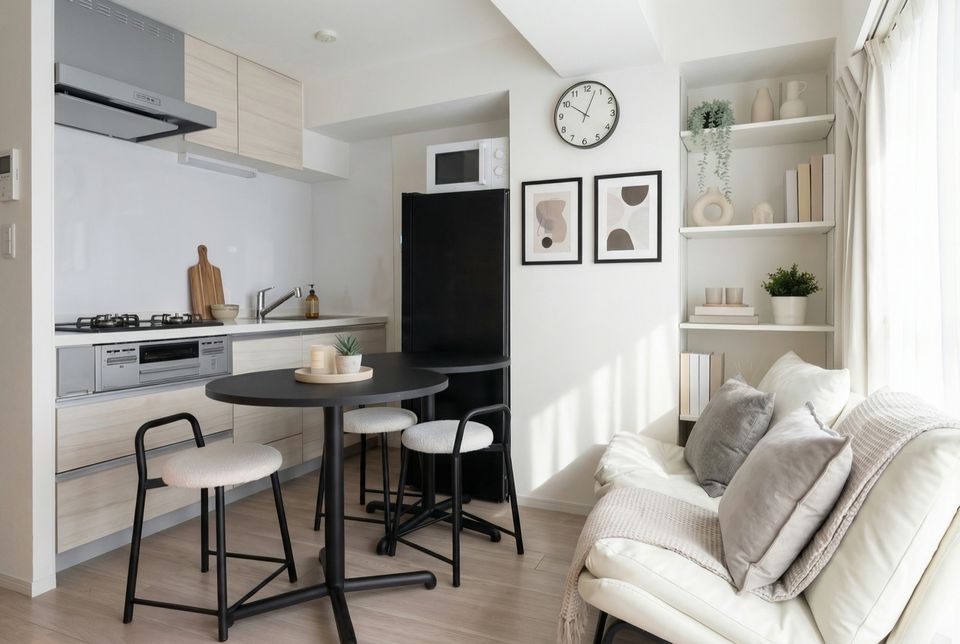 HalfKey open-plan living and dining area